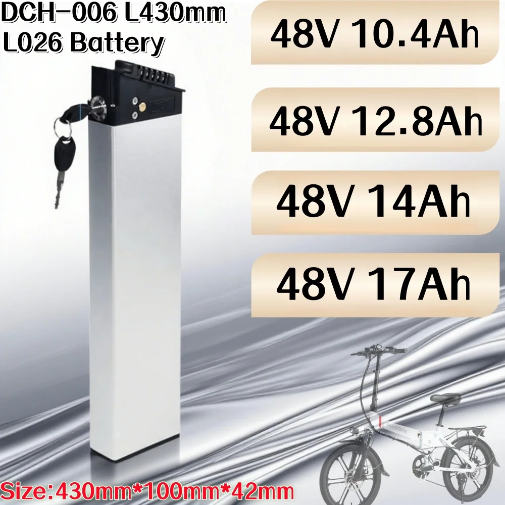 

DCH-006 48V 10.4Ah/12.8Ah/14Ah/17Ah Li-ion Battery for LAFLY X3/X5 & JINGHMA R7/R5, 500W~750W, 18650 Rechargeable Battery Pack