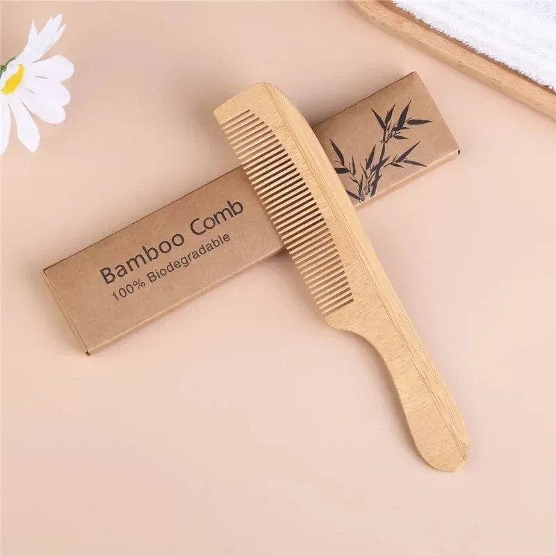 Brosse de massage portable en bois de bambou, peigne de haute qualité, évent, soins des cheveux, beauté, santé, SPA