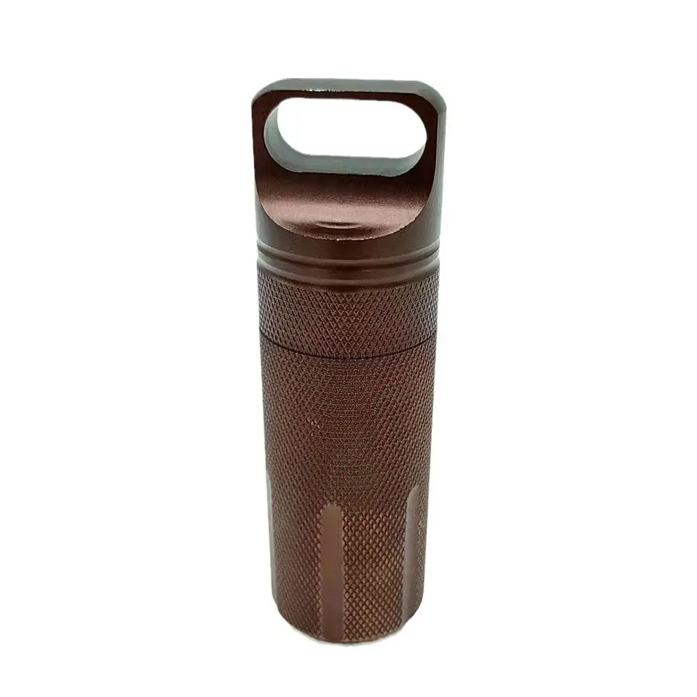 سبائك الألومنيوم محكم حبوب منع الحمل الحاويات زجاجة المحمولة حامل الغرفة الصحة مقاوم للماء عدة صندوق الطب كبسولة واحدة U7W3