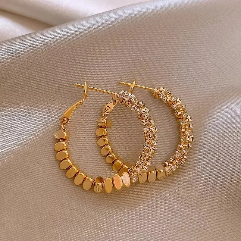 Exaggerated Unique Niche Light Luxury Design Hoop Earrings for Women Fashion Jewelry Accessories Wholesale Party Gifts