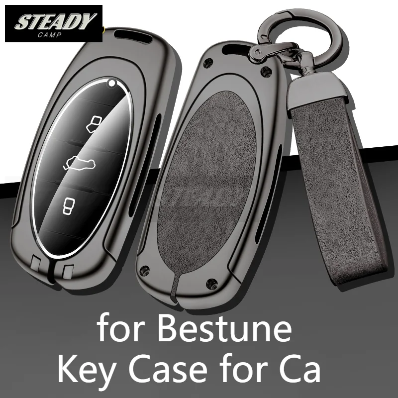 

Zinc Alloy Leather Car Key Case Cover for Bestune T33 T55 T77 B70 Auto Protector Shell Bag Keychain Interior Accessories