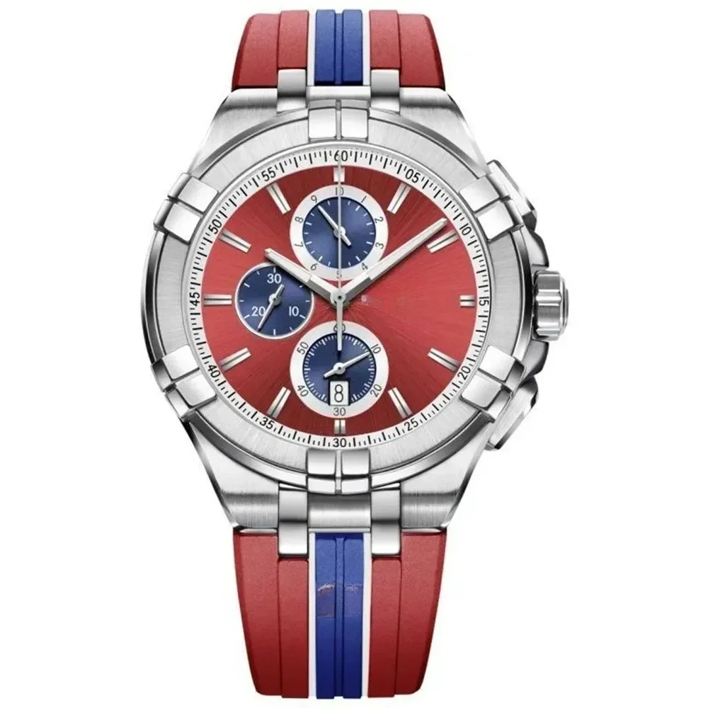 Clássico de luxo masculino relógio automático multifuncional relógio de pulso mecânico pulseira de borracha à prova dwaterproof água semana data relógios reloj hombre