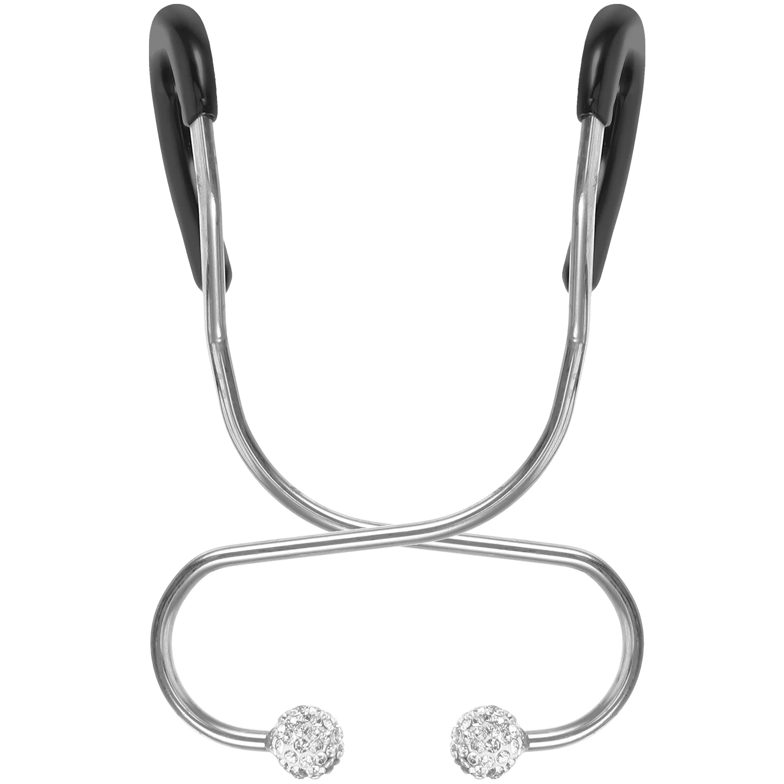 

2Pcs Hooks White Diamond Hidden Function Car Accessories PVC Stainless Rhinestone Durable Bags Clothes H bags Car ganizer