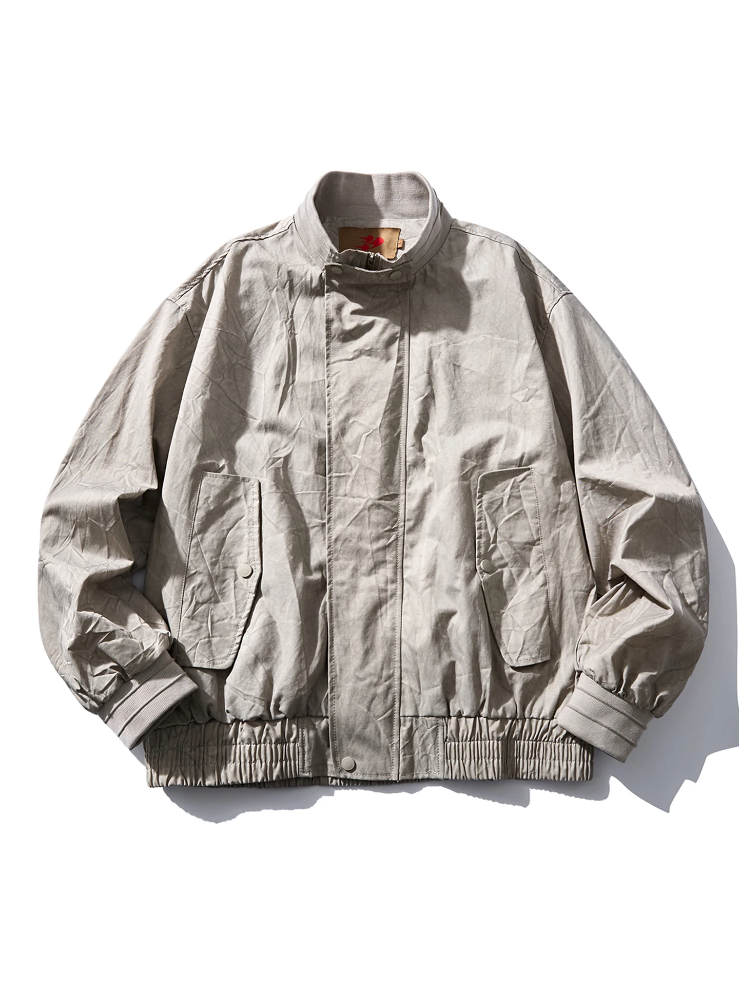 

Retro American Faded Work Jaet Men's Spring New Loose Versatile Couple Sle Stand Collar Jaet Cotton Nylon Fiber