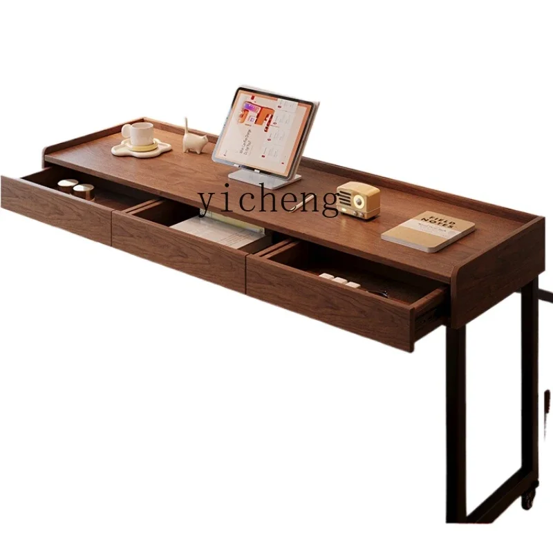 

XL Lazy Bed Table Movable Bedside Table Tailstock Dressing Table Double Solid Wood