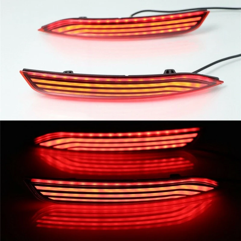 Car LED Brake Light Streamer Turn Signals DRL Rear Bumper Tail Light For Polo Hatchback 2014-18