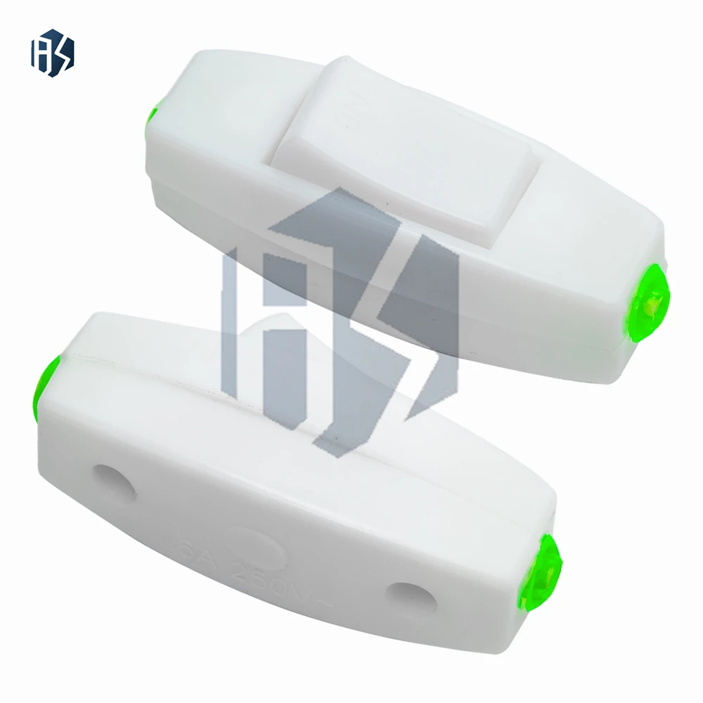 0105 Dropshipping Inline Rocker Switch: 2019 Model AC 6A 110V/220V – Cord-Mounted for Table/Desk Lamp