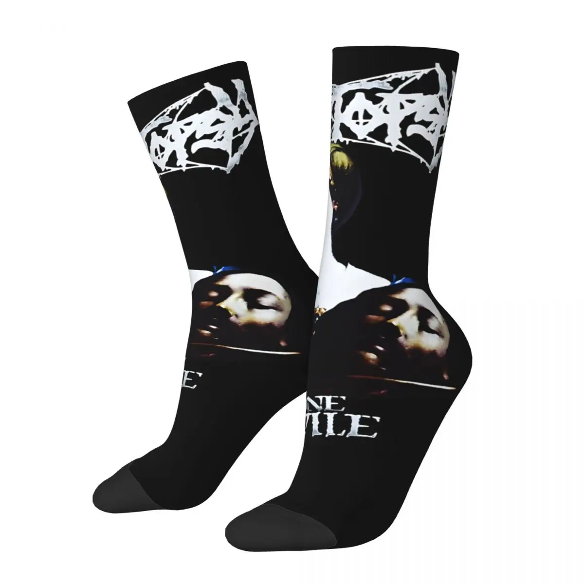 Cryptopsy None So Vile Men's Socks Vintage Harajuku Cryptopsy Street Style Novelty Pattern Crew Sock