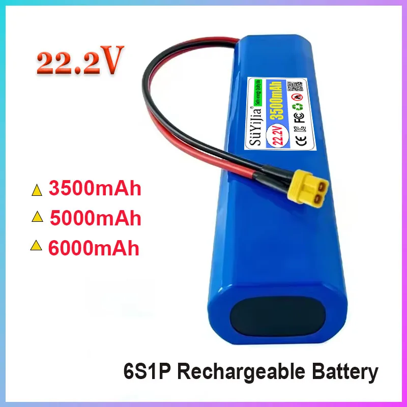 

Высокоемкостный аккумулятор 6S1P 22.2V 5000mAh Li-ion для электроинструментов и садового оборудования, долговечный источник питания