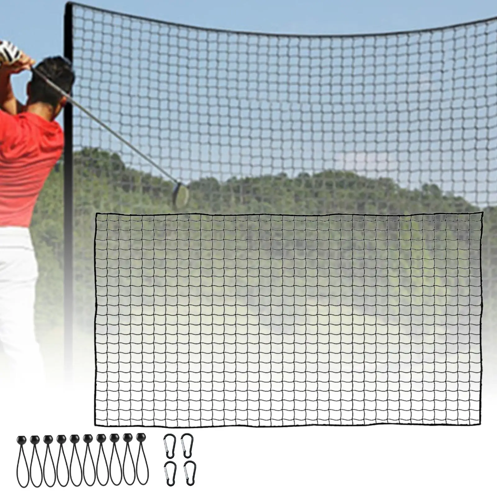 Golf Practice Barrier Net Backstop Nets Easy Setup Professional Golf Hitting Net for Backyard Indoor Outdoor Golf Accessories