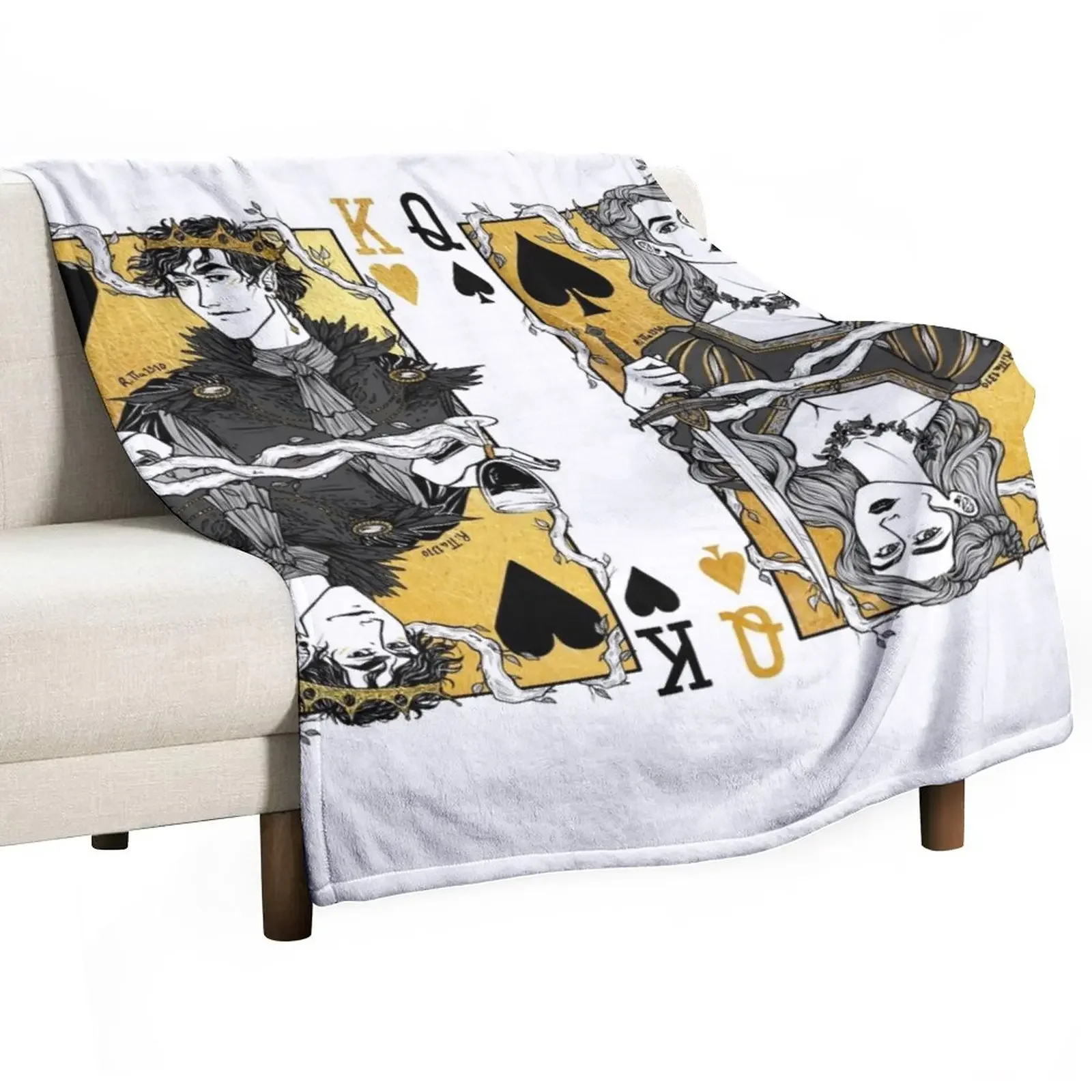 New Cardan and Jude, king and queen Throw Blanket Sofa Throw Hair Blankets