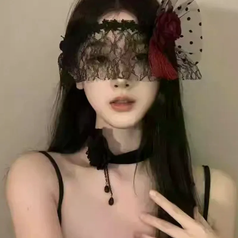 Viktorianische Spitzen-Halbgesichtsmaske für Damen, Retro-Maske mit Blumenmotiv, Party-Requisite, Maskerade-Kostüm-Zubehör
