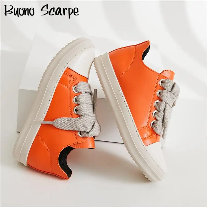 Punk Women Men Sneakers Casual Lace Up Chunky Heel Platform Increaing Trainers Flat Sport Shoes All Match Designer Women Sneaker