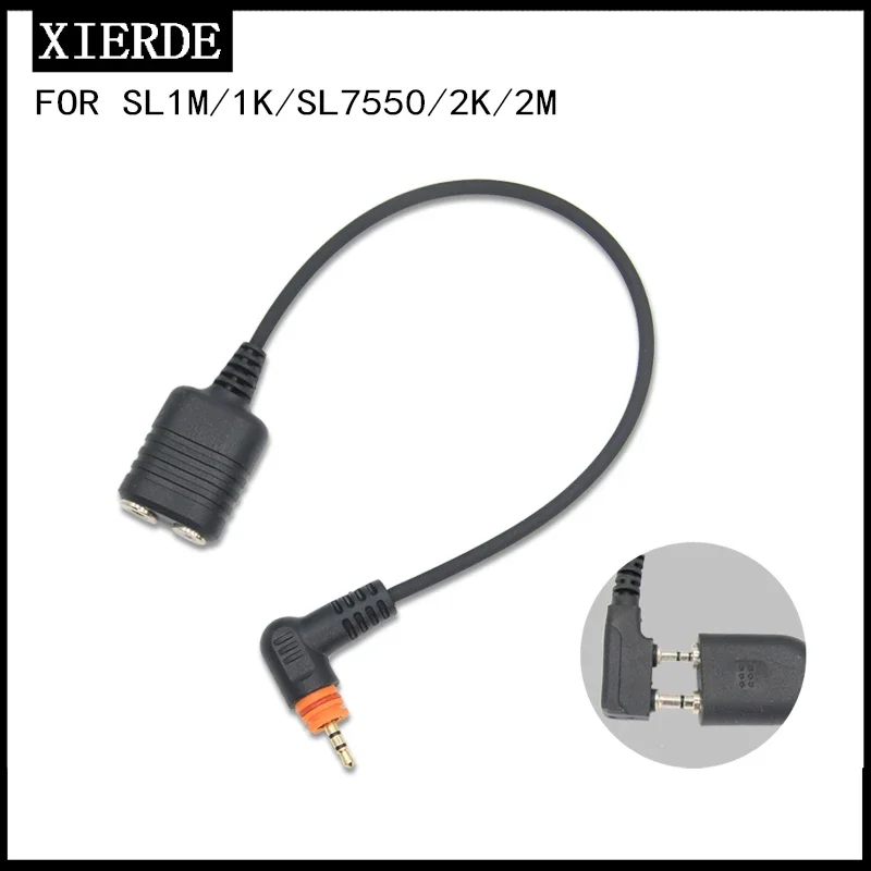 Walkie Talkie Audio Kabel Adapter Voor Motorola Radio SL1M SL1K SL1600 SL300 SL7500 naar UV-5R K Hoofd Headset Poort Veranderen Kabel