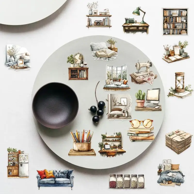 

[k]50PCS Life Stickers, PET Home Stickers For Water Bottles, Laptop, Phone, Scrapbook Aesthetic Sticker For Journal