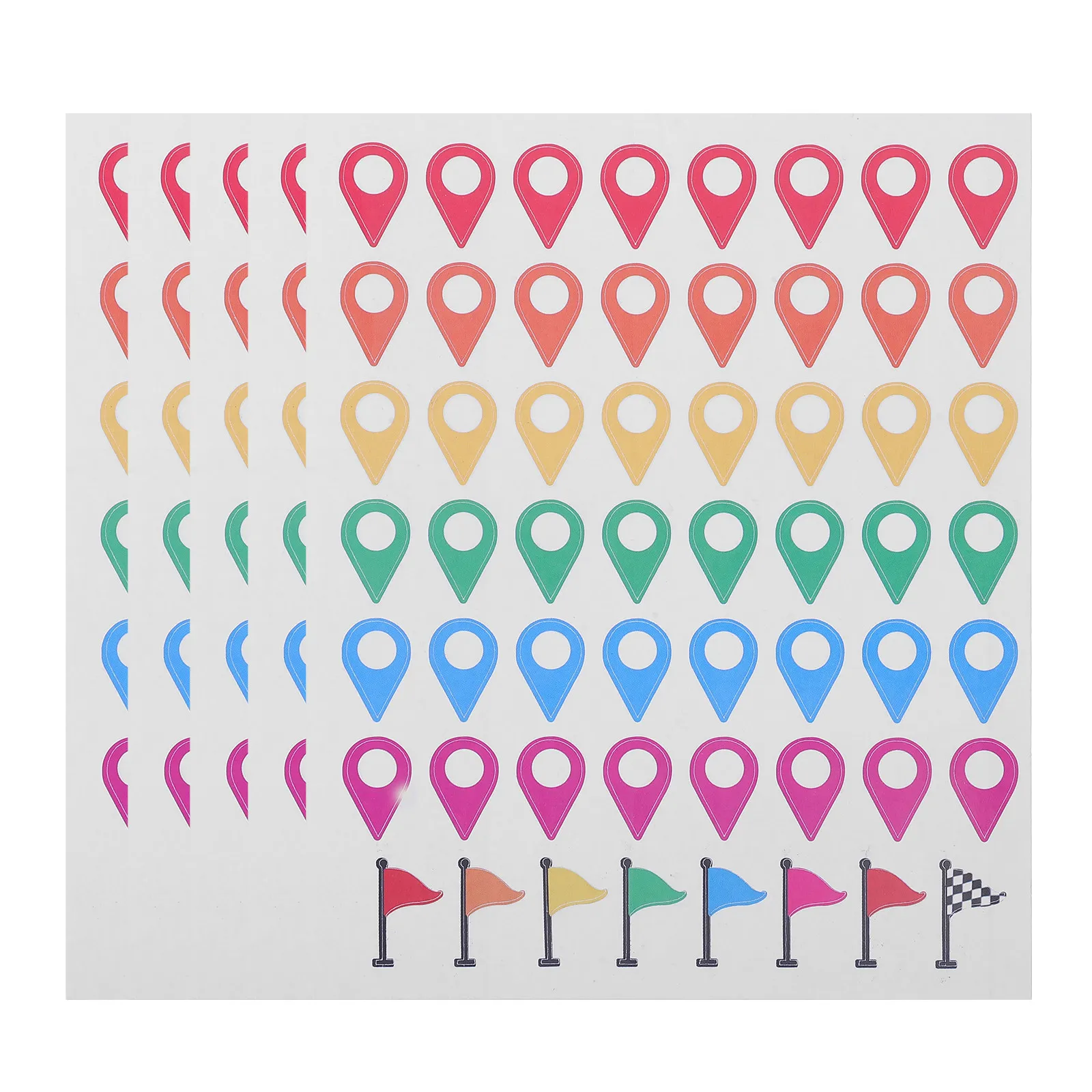 

5 Sheets Colorful Removable Map Location Stickers Self-Adhesive Weatherproof Travel Map Markers for Adventure Planning Road Trip