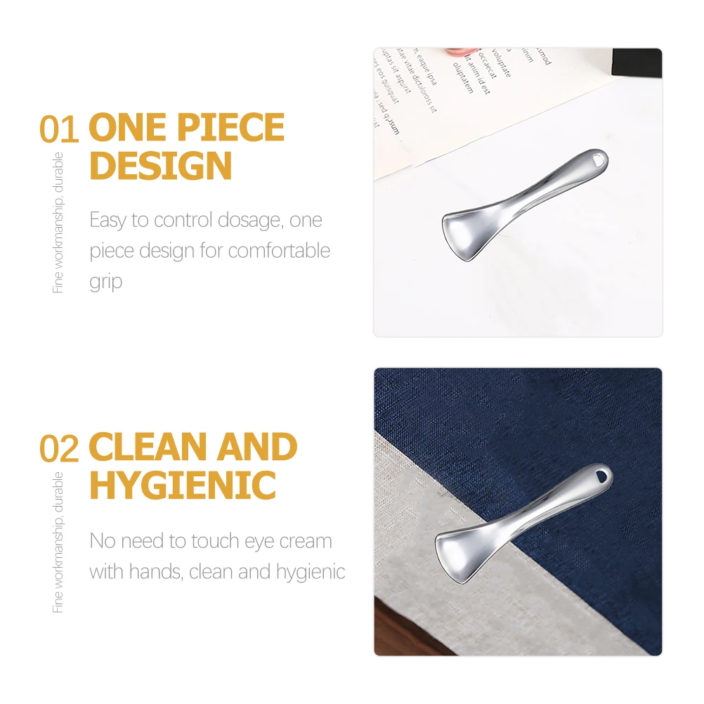 

4 pcs Zinc Alloy Eye Cream Spoons Skin Care Makeup Tools Reusable Beauty Scoops Facial MaskCream Spoons Travel Size