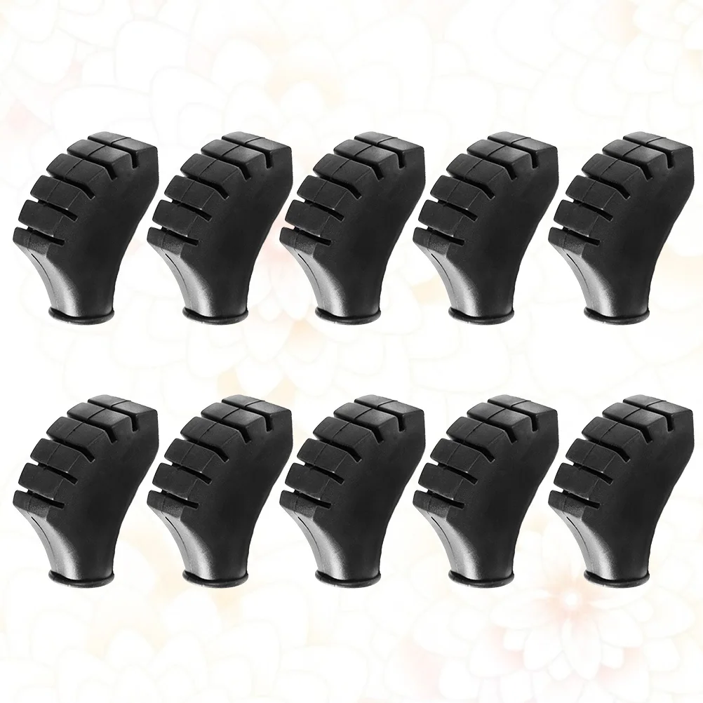 

10Pcs Hiking Pole Replacement Tips Lightweight Rubber Protectors for Trekking Walking Stick Head Equipment Outdoor Use