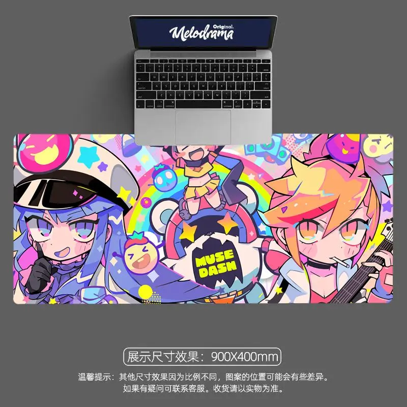 Muse Dash Oversized Game Computer Table Mat Anime Two-dimensional Lock Side Table Mat，90cm*40cm*3mm