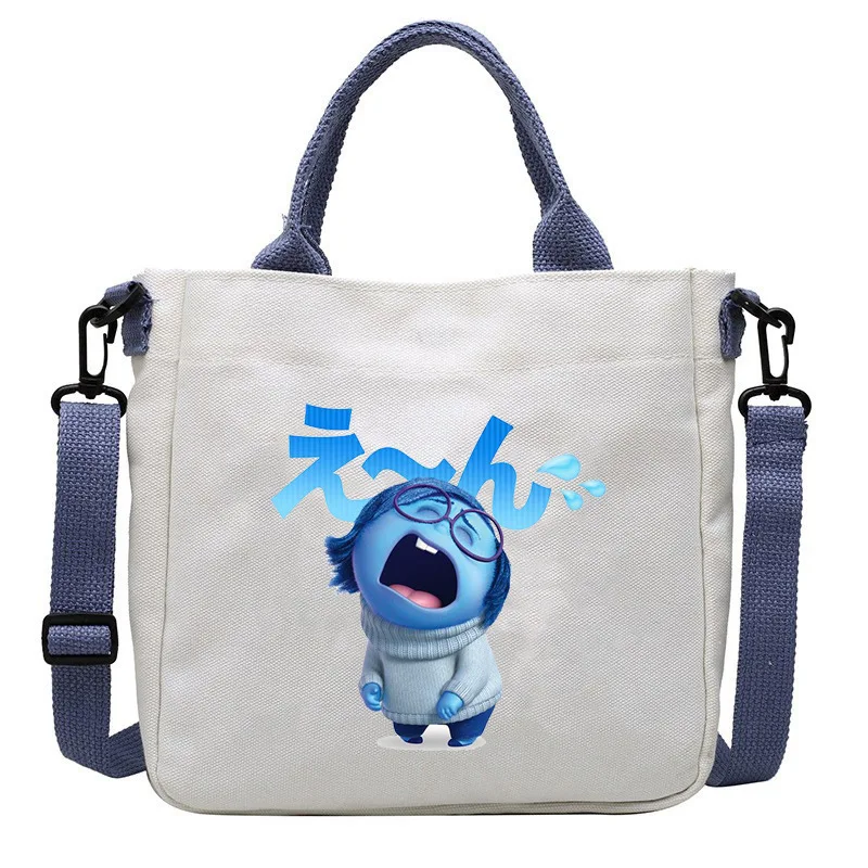 حقيبة كتف من الداخل إلى الخارج 2 حقيبة يد مطبوعة برسوم كارتونية ذات سعة كبيرة حقيبة كروس للنساء حقيبة تخزين محمولة أنيقة هدية