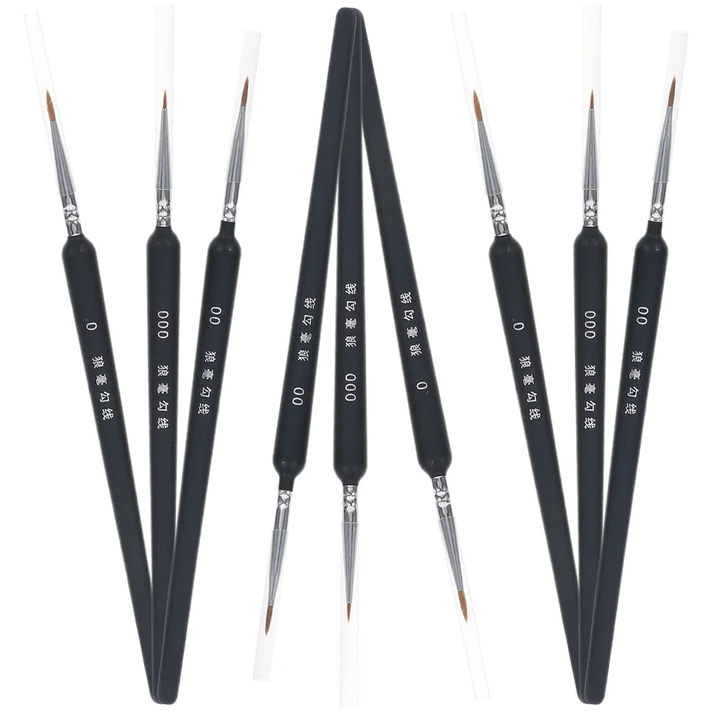 9 قطع من فرش الألوان المائية المريحة، مجموعة فرش طلاء قابلة لإعادة الاستخدام، أداة رسم مريحة للفنانين والطلاب، تصميم محمول