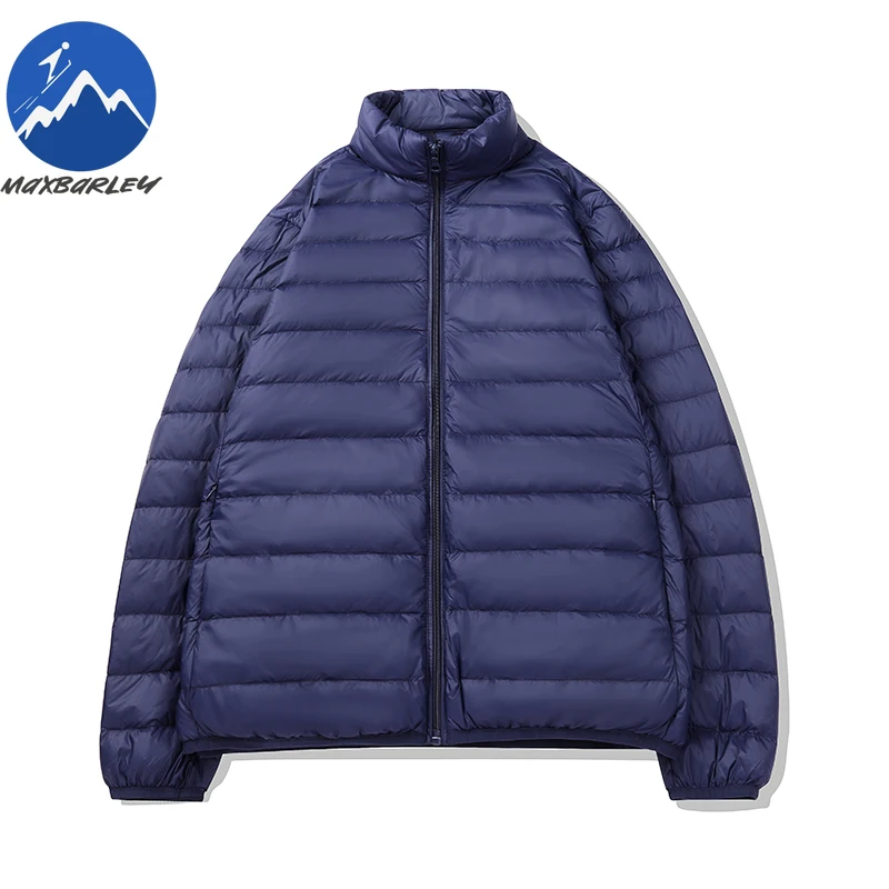 سترة رجالية فاخرة خفيفة للغاية للاستخدام الخارجي والمكتب مقاومة للبرد معطف مبطن دافئ بياقة واقفة سترة شتوية مريحة وناعمة يومية