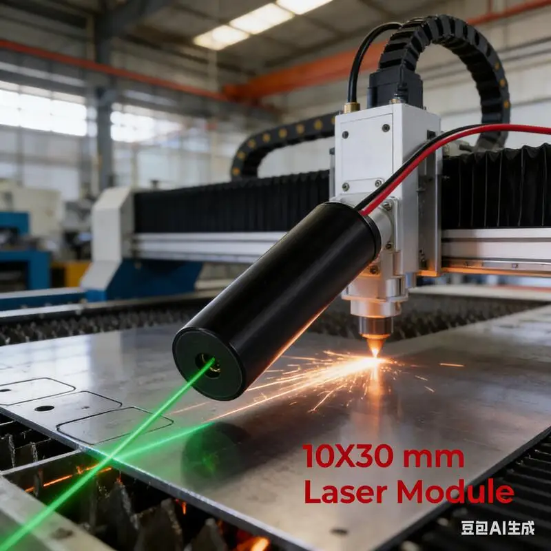 

520nm 5mW Green Dot Laser Diode Module 10x30mm Mini Size Industrial Alignment Positioning Laser Head High Stability DC 3V-5V for