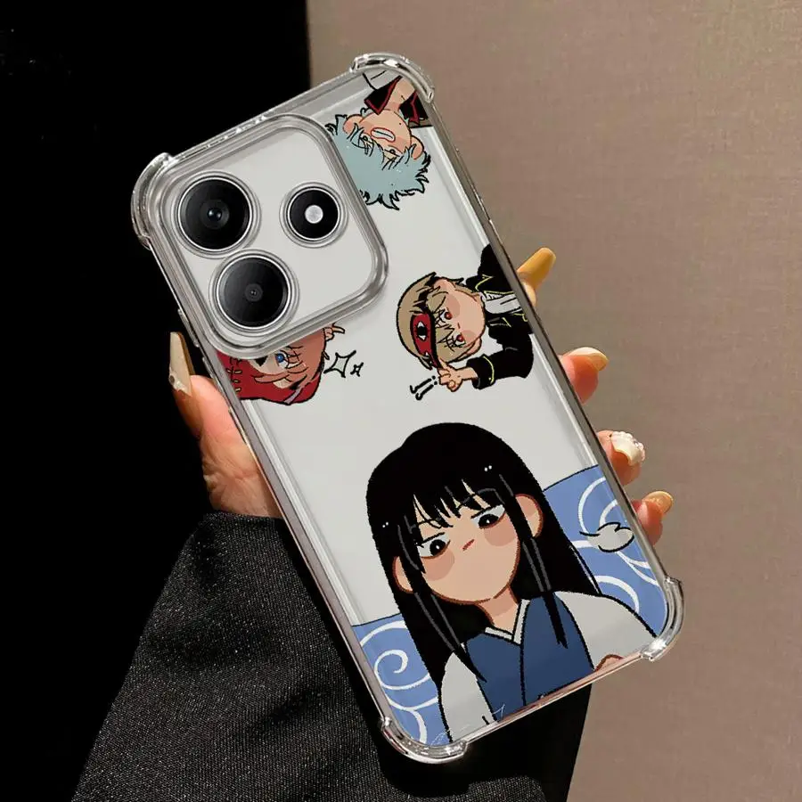 أنيمي جين تاما غطاء ناعم جراب هاتف ل Xiaomi Redmi A5 K80 5G K80 Pro A3 A3X 13C 14C