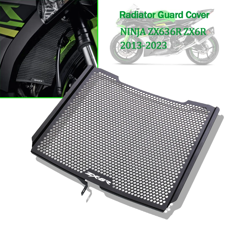 

Motorcycle Radiator Guard Grille Cover Protector Protective Grill Fit For ZX636R ZX-636R ZX-6R ZX6R ZX63 2013-2023