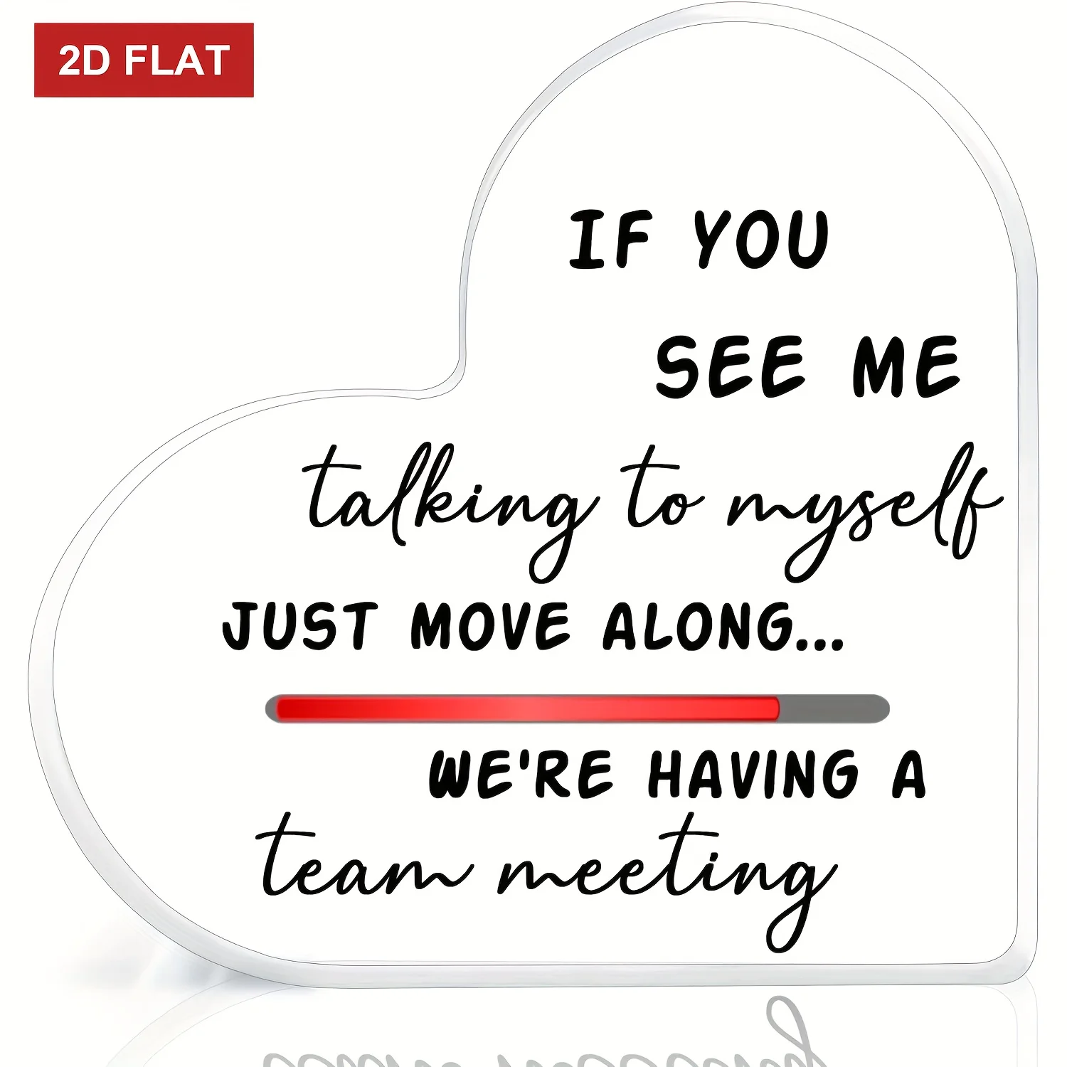 

Забавный 2D акриловый декор для стола, милый знак любви для женщин, небольшие аксессуары для офисного стола, подарок для подруги 4x4 дюйма