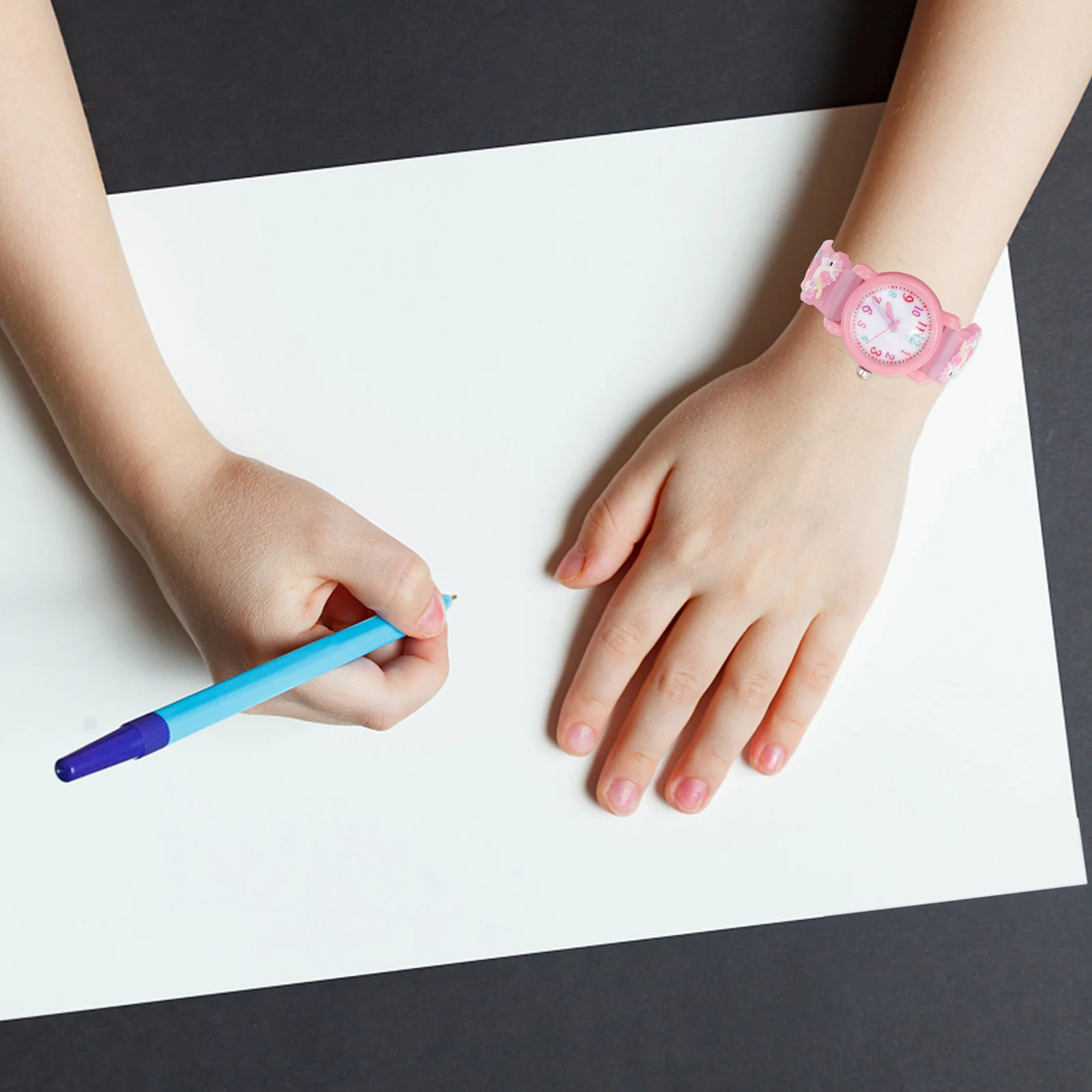 Kids Watches Children Cartoon Quartz Unicorn Wrist Pink Fashion Student Watch Teaching Comfortable Safe Adjustable