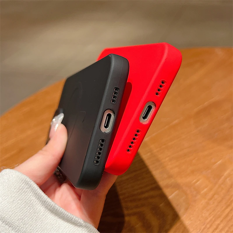 Liquid Silicone For Magsafe Magnetic Wireless Charge Case For iPhone 16 15 14 Plus 11 12 13 Pro Max XS XR Shockproof Soft Cover