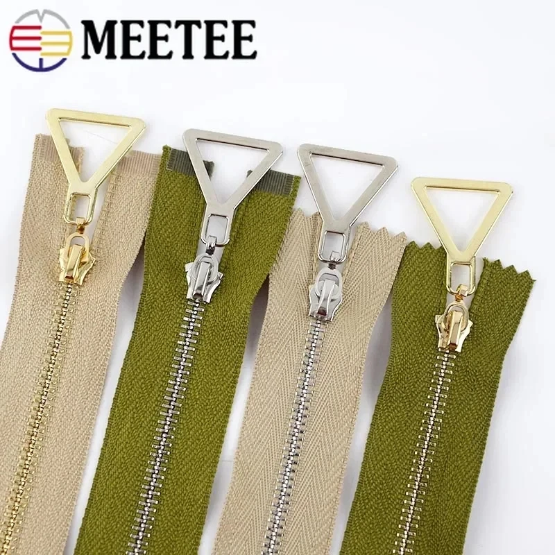 3Pcs Meetee 3# Metal Zipper 15-30cm Close-End 40-70cm Open-End Bags Garment Decor Zippers Repair Kit DIY Sewing Accessories