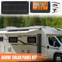 Solar Panel Kit For Car Vehicle Solar Panel Battery Kit Multifunctional 600W 100A 18V RV Solar Panel Kit With Controller