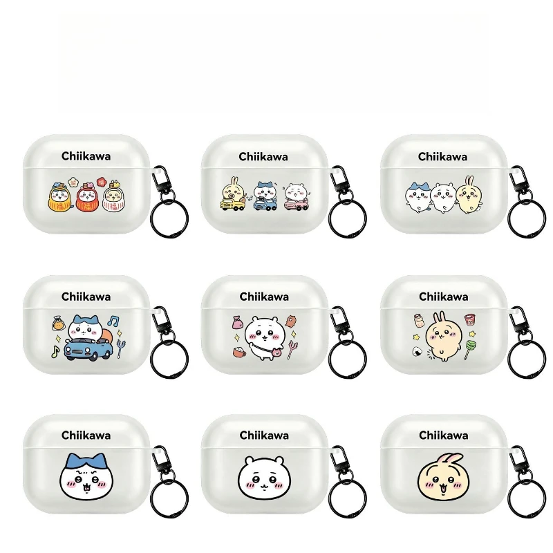 Anime Cartoon Kawaii Chiikawa Translucence Dull Polish Wireless Earphone Protective Cover Applicable To Apple AirPods Good Looks