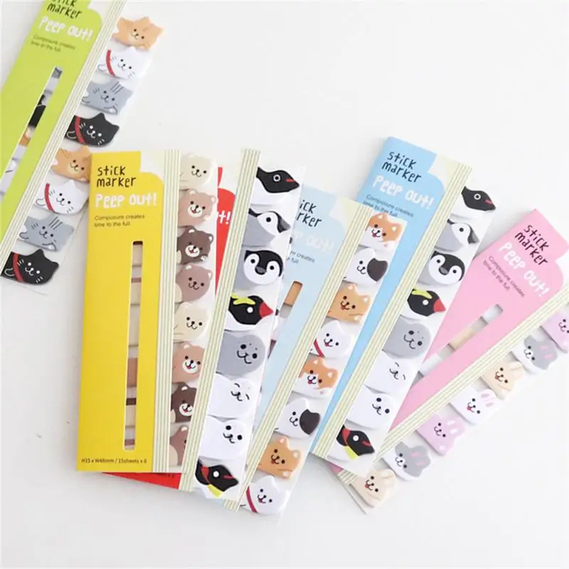 Cartoon Animal Cute Sit N Times Paste Personality Mini Note Post Sticky Notes Cute Stationary Supplies Index Tab Label Memo Pad