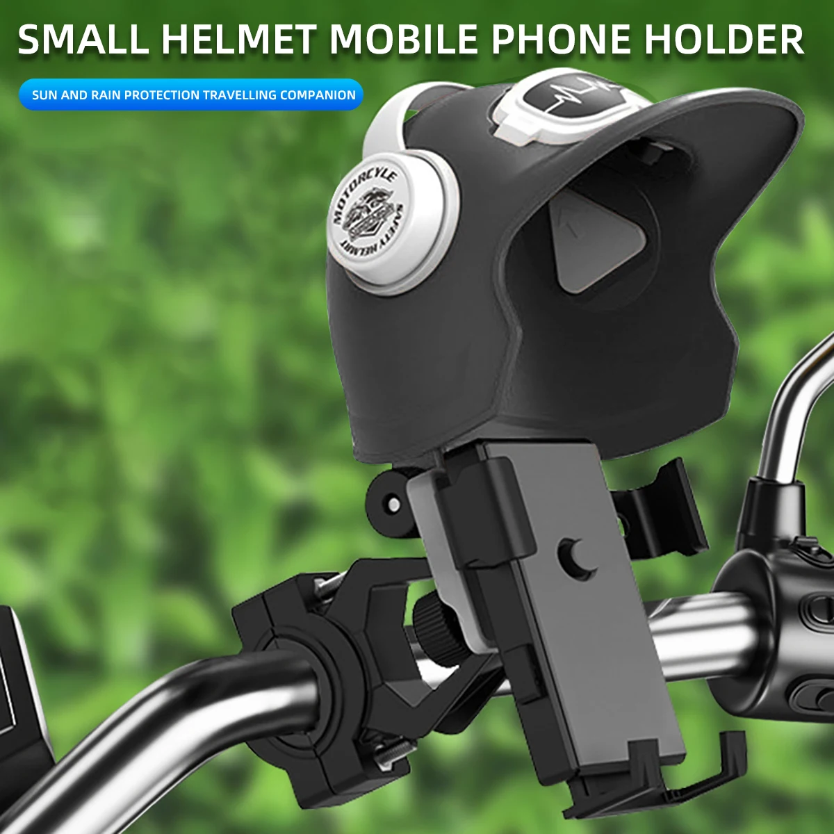 Motorcycle Phone Holder Universal Bike Navigation Bracket 360° View Shockproof Phone Bracket for 4.7-7.2 inch Mobile Phone