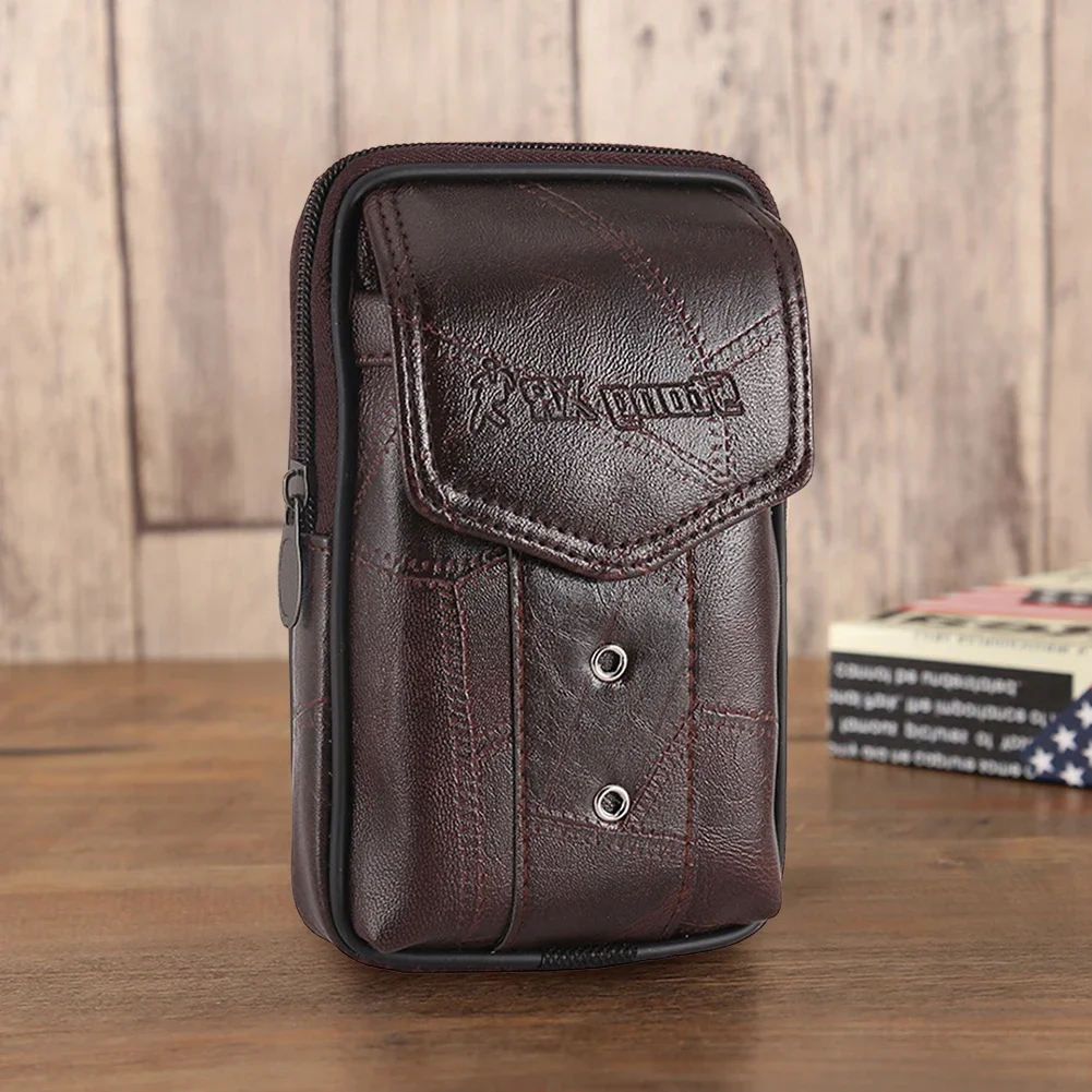 Genuine Leather Waist Packs Men Classic Texture Creative Delicate Design Travel Casual Fanny Bum Bag Phone Belt Pocket