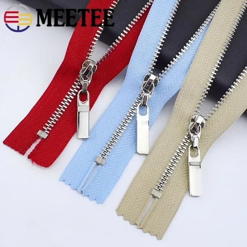 3Pcs 3# Metal Zippers For Jacket 15/18/20/25/30cm Close-end Zip Garment Pocket Decor Zips Repair Kit DIY Bag Sewing Accessories