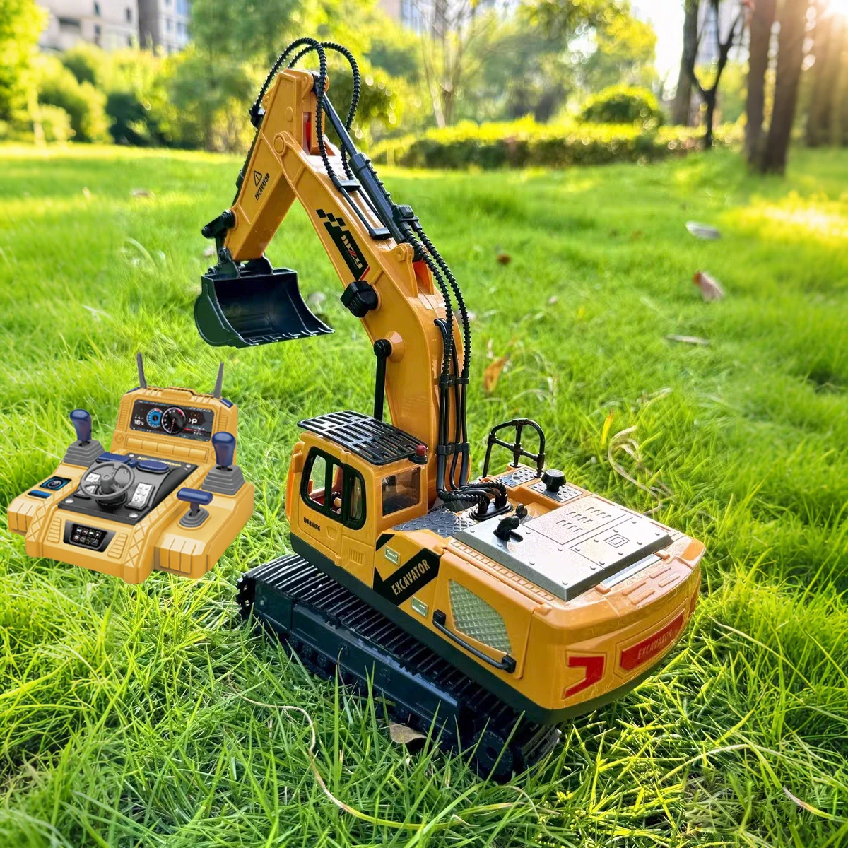 

Радиоуправляемый экскаватор из сплава, 12/13/15 каналов, на пульте управления, с рулевым управлением, строительная техника, подарок для мальчика на день рождения