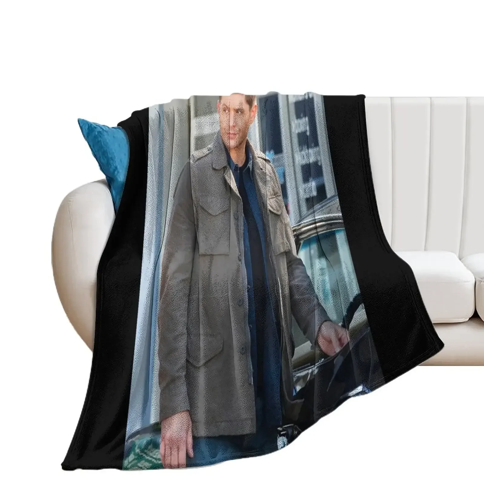 Jensen Ackles Throw Blanket blankets ands Flannel Fabric funny gift Extra Large Throw Blankets