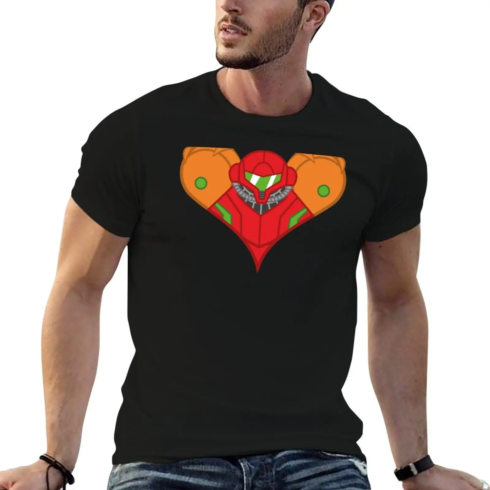 

Samus Heart T-Shirt anime tshirt funny t shirts cotton T-Shirt