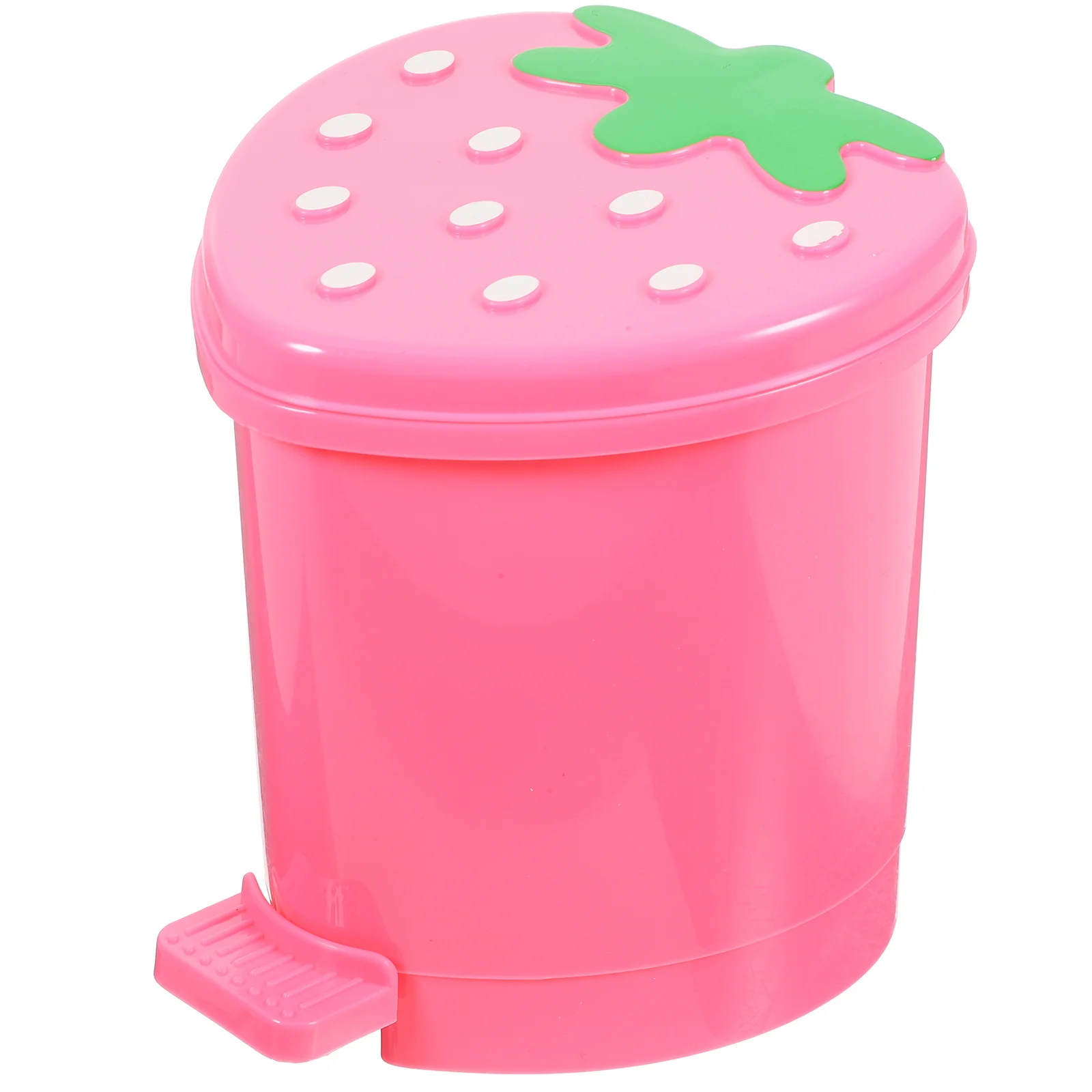 

Mini Strawberry Desktop Trash Can Small Garbage Storage Bin with Lid Home Office Paper Waste Container Desktop Organizer