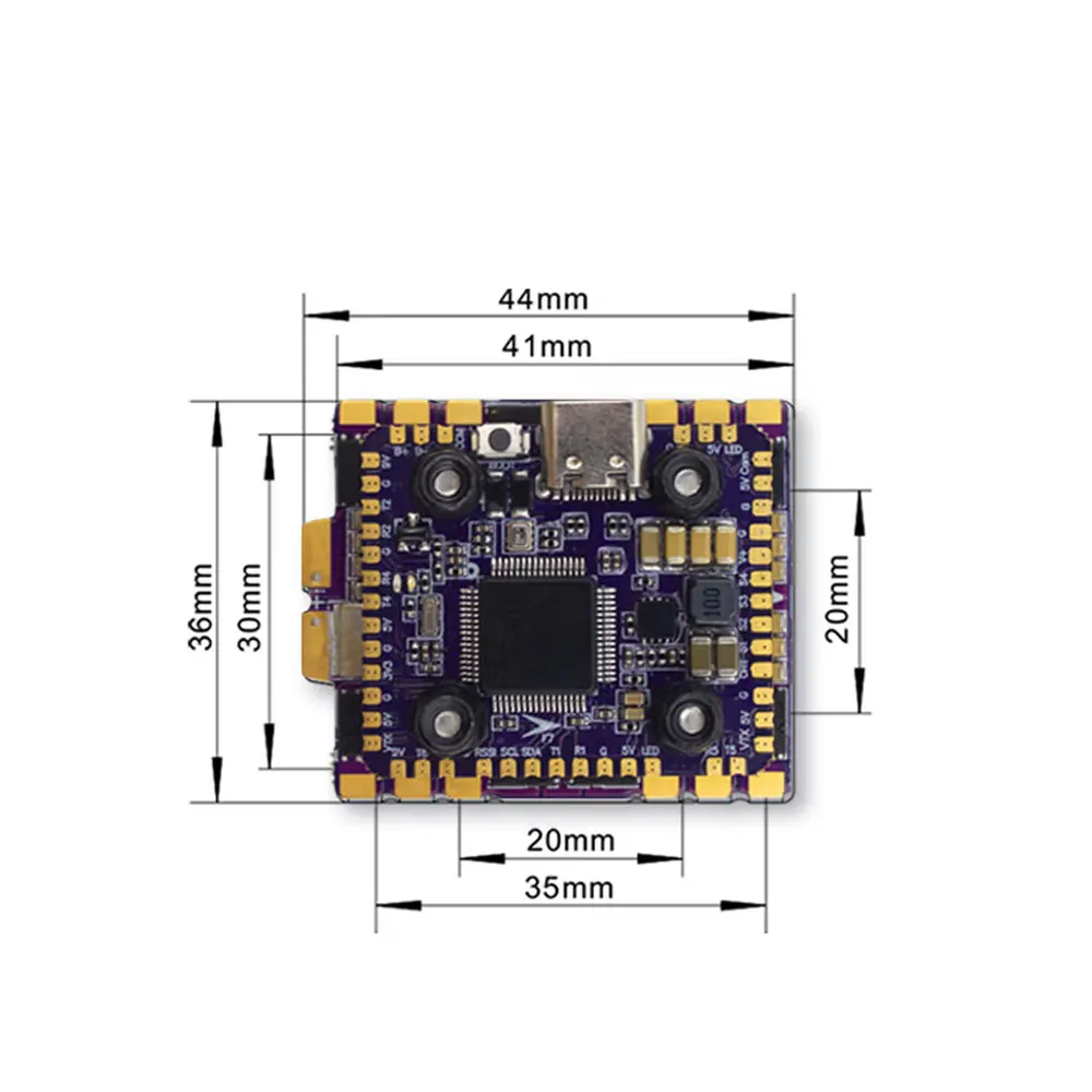 Feiyingjiale Raptor 5mini2 60a tour volante Flytower pour télécommande Drone de course FPV quadrirotor