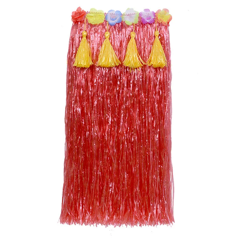 Jupes fleuries Luau Hula pour fête, thème hawaïen, costume d'Halloween, 40cm, 80cm