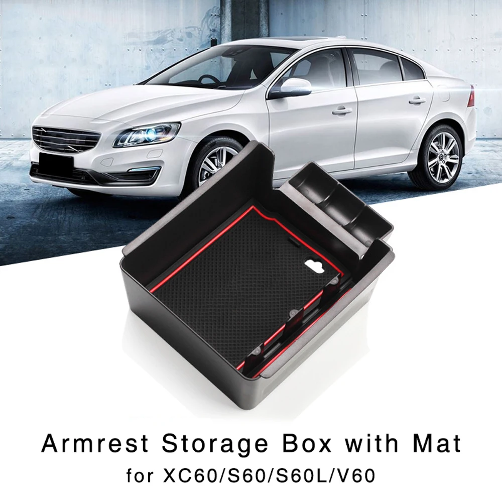 

Armrest Storage Box for Volvo XC60 S60 S60L V60 2009 2010 2011 2012 2013 2014 2015 2016 2017 Center Console Organizer Tray