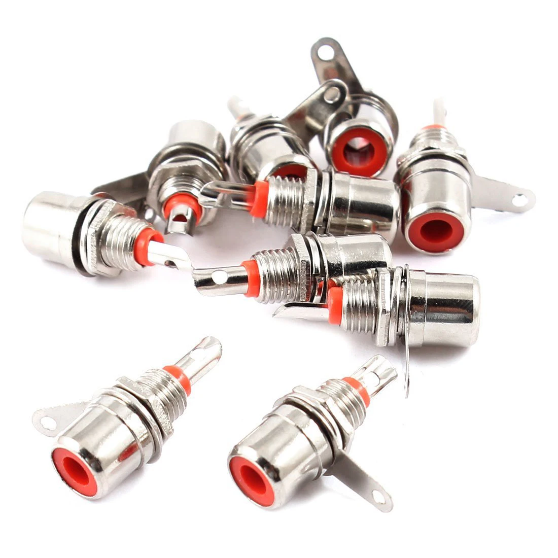 

RCA Phono Chassis Panel Mount RCA Female Connector Socket 10 Pcs HOT
