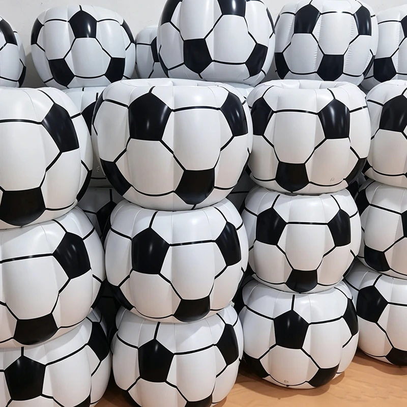 PVC Inflatable Football Shape Ice Bucket Portable Reusable Drink Cooler Tub Outdoor Pool Party Beer Wine Beverage Storage Holder