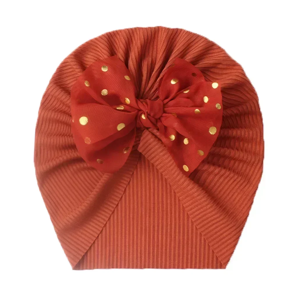 Lovely Shiny Bowknot Hat Turban  Cute Bow Solid Color Baby Hat Headwrap Soft Newborn Infant Cap Headband Photography Props