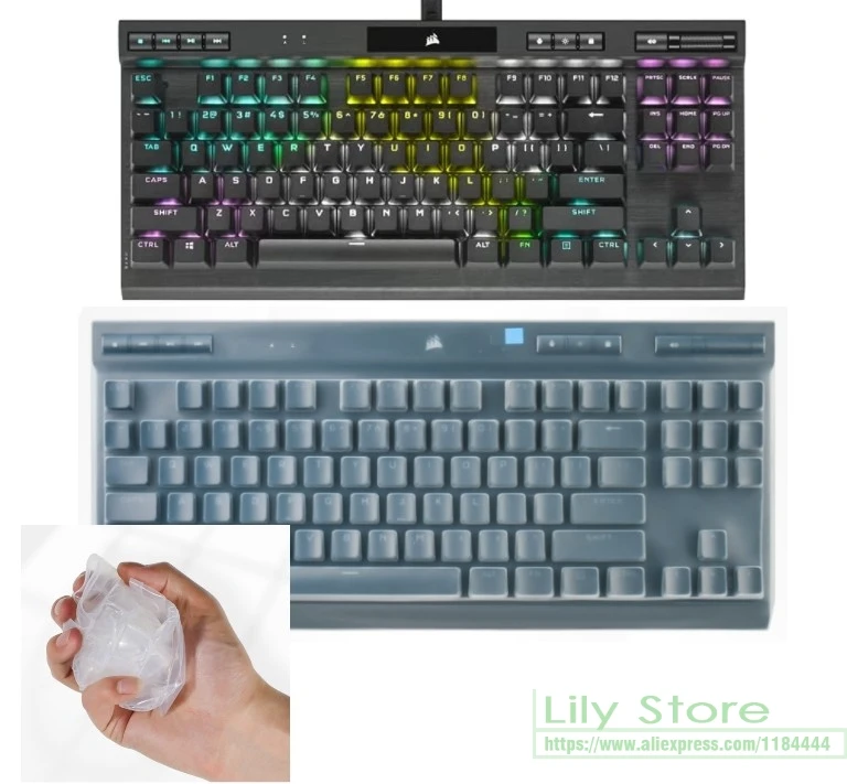 Silicone keyboard cover Protector Skin For CORSAIR K70 TKL 2022 2021 RGB TKL  K65 Mini